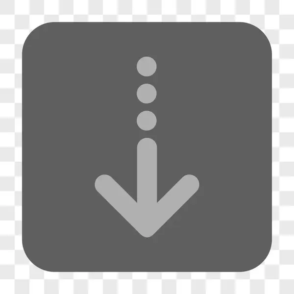 Enviar abajo botón cuadrado redondeado — Vector de stock