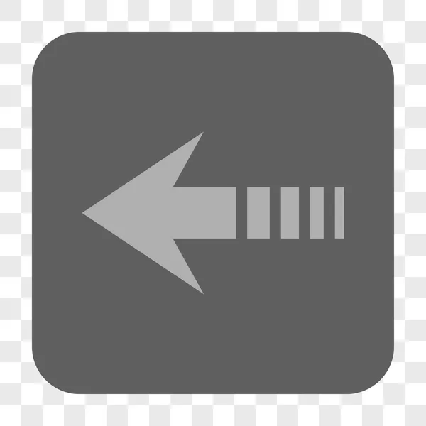 Stuur links afgerond vierkante knop — Stockvector