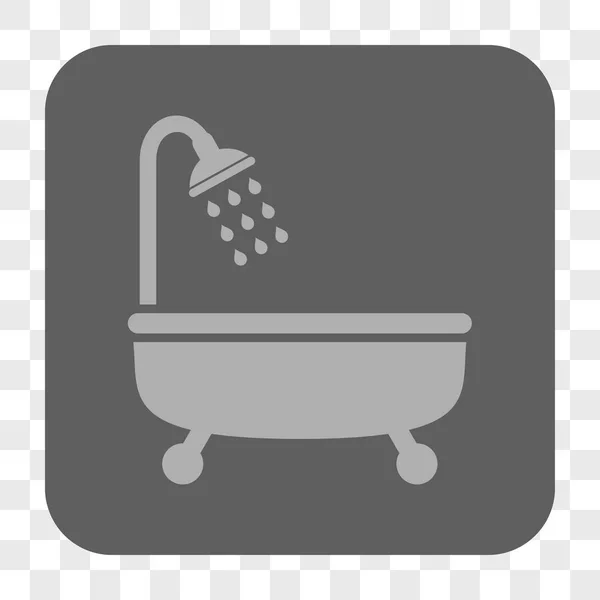 シャワー角丸四角形] ボタン — ストックベクタ