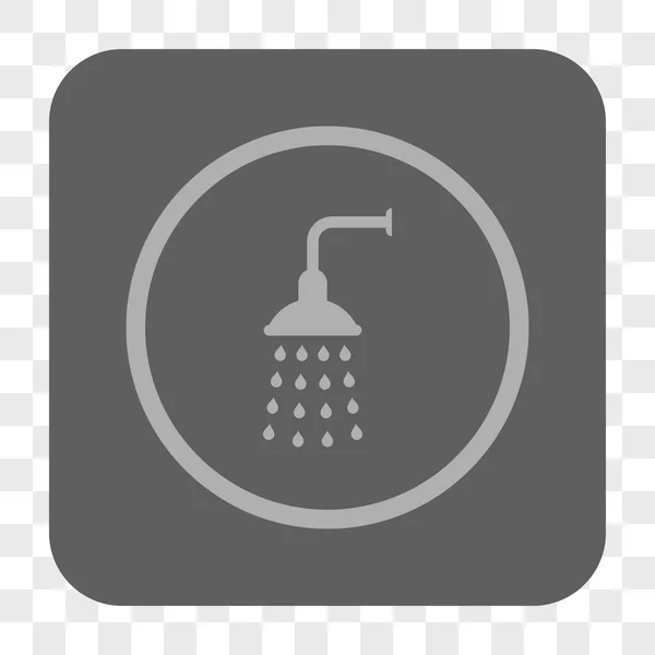 Zuhany lekerekített négyzet gomb — Stock Vector