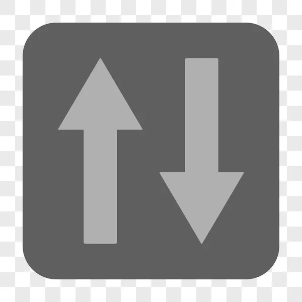 Flechas verticales redondeadas botón cuadrado — Vector de stock