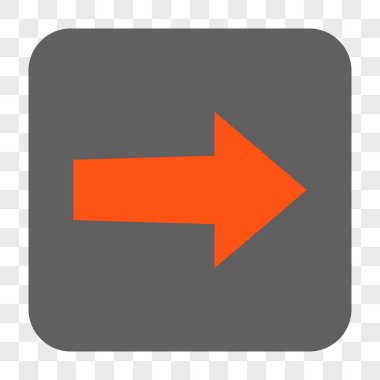 Ok sağ yuvarlak kare düğme