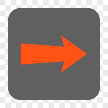 Ok sağ yuvarlak kare düğme