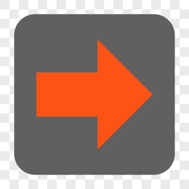 Ok sağ yuvarlak kare düğme