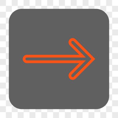 Ok sağ yuvarlak kare düğme