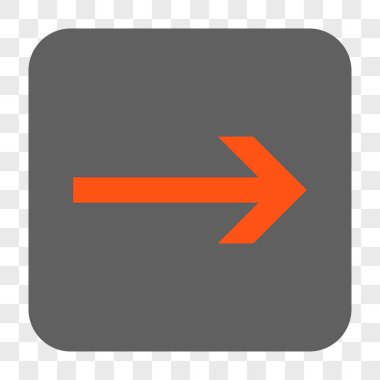 Ok sağ yuvarlak kare düğme