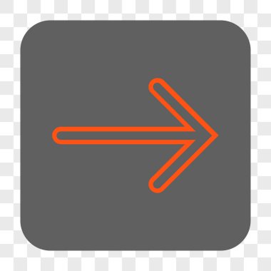 Ok sağ yuvarlak kare düğme