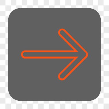 Ok sağ yuvarlak kare düğme