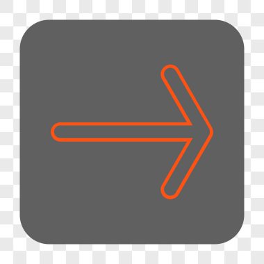 Ok sağ yuvarlak kare düğme