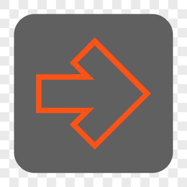 Ok sağ yuvarlak kare düğme