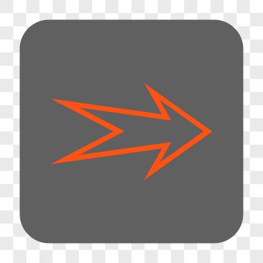 Ok sağ yuvarlak kare düğme