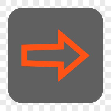 Ok sağ yuvarlak kare düğme