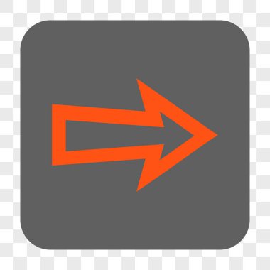 Ok sağ yuvarlak kare düğme