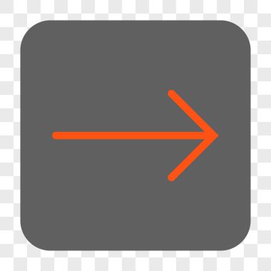 Ok sağ yuvarlak kare düğme