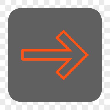 Ok sağ yuvarlak kare düğme