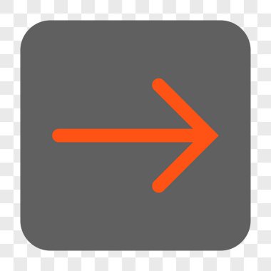 Ok sağ yuvarlak kare düğme