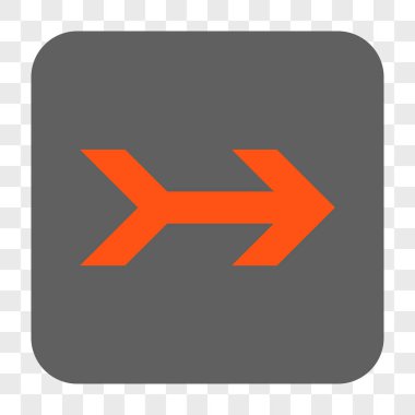 Ok sağ yuvarlak kare düğme