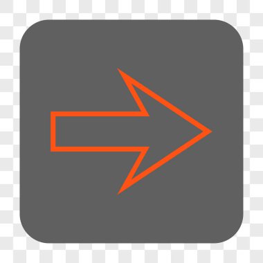 Ok sağ yuvarlak kare düğme