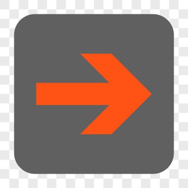 Ok sağ yuvarlak kare düğme