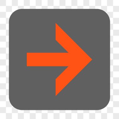 Ok sağ yuvarlak kare düğme