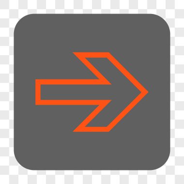 Ok sağ yuvarlak kare düğme