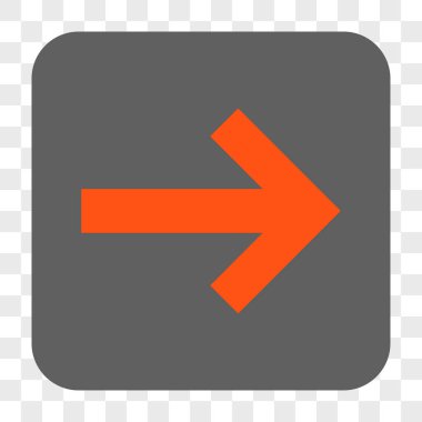 Ok sağ yuvarlak kare düğme