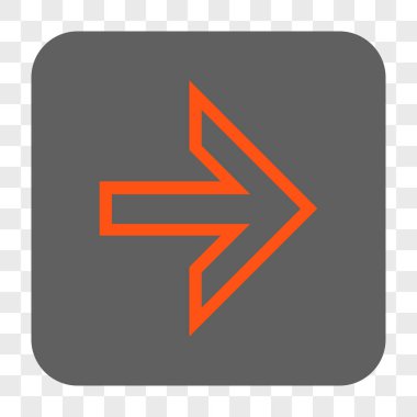 Ok sağ yuvarlak kare düğme