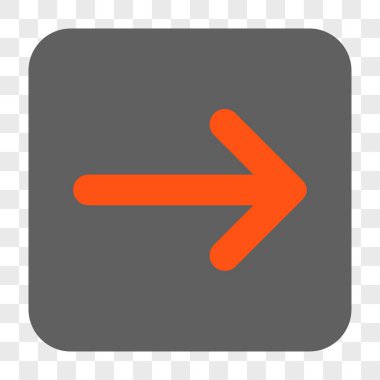 Ok sağ yuvarlak kare düğme