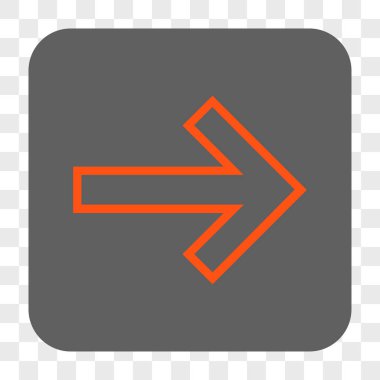 Ok sağ yuvarlak kare düğme