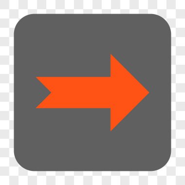 Ok sağ yuvarlak kare düğme