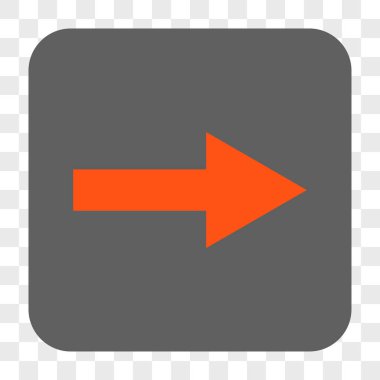 Ok sağ yuvarlak kare düğme