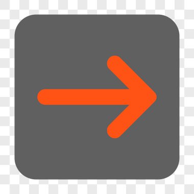 Ok sağ yuvarlak kare düğme