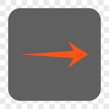 Ok sağ yuvarlak kare düğme