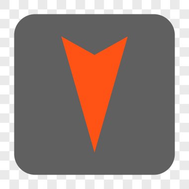 Ok ucu yuvarlatılmış kare düğmesini basılı