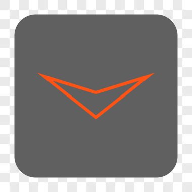 Ok ucu yuvarlatılmış kare düğmesini basılı