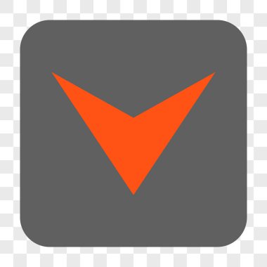 Ok ucu yuvarlatılmış kare düğmesini basılı