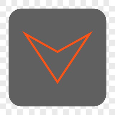 Ok ucu yuvarlatılmış kare düğmesini basılı