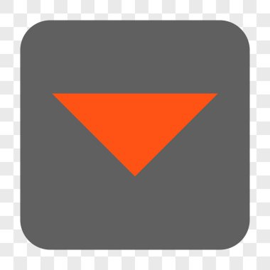 Ok ucu yuvarlatılmış kare düğmesini basılı