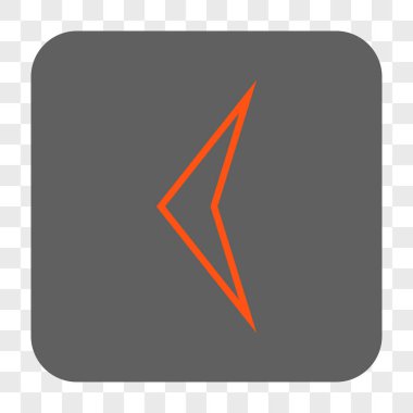 Ok ucu sol yuvarlak kare düğme