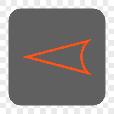 Ok ucu sol yuvarlak kare düğme