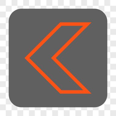 Ok ucu sol yuvarlak kare düğme