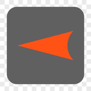 Ok ucu sol yuvarlak kare düğme