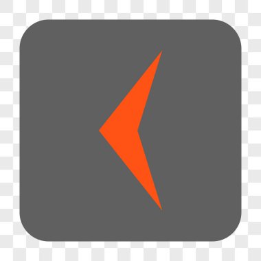 Ok ucu sol yuvarlak kare düğme