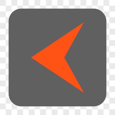 Ok ucu sol yuvarlak kare düğme