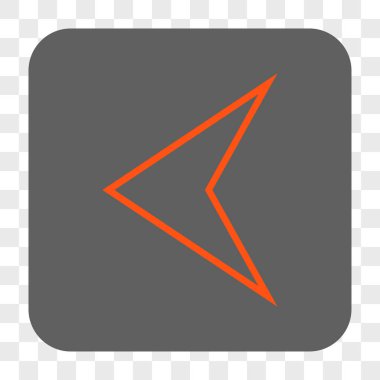 Ok ucu sol yuvarlak kare düğme