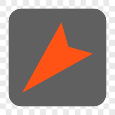 Kare düğme ok ucu sol aşağı yuvarlanmış