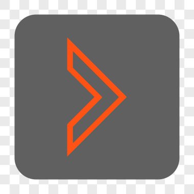 Ok ucu sağ yuvarlak kare düğme