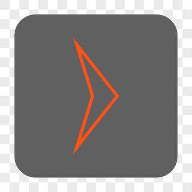 Ok ucu sağ yuvarlak kare düğme