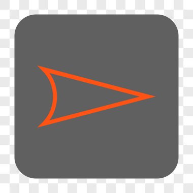 Ok ucu sağ yuvarlak kare düğme