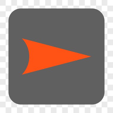 Ok ucu sağ yuvarlak kare düğme